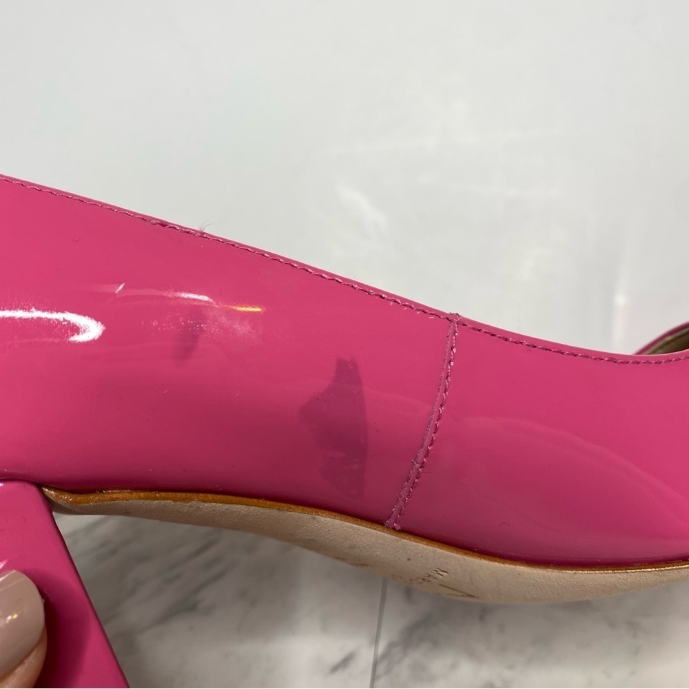 New! Marc Fisher Zala Pink Patent Leather Pointy Toe Pump 5M - Picture 7 of 14